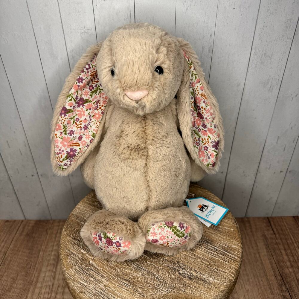 Jellycat Blossom Beige Bunny Petal Bunny FAST SHIP NEW Jellycat Bunny Medium